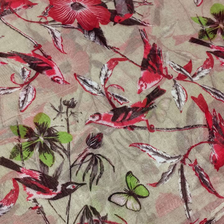 Wrapables.com - Wholesale Scarf - Women's - Wrapables Soft Viscose Bird Print Multi-Style Scarf49