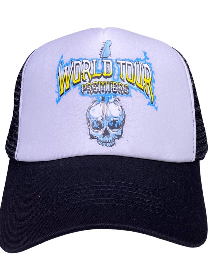 Zwarte elektrische truckerhoed met schedel voor wholesale door World Tour