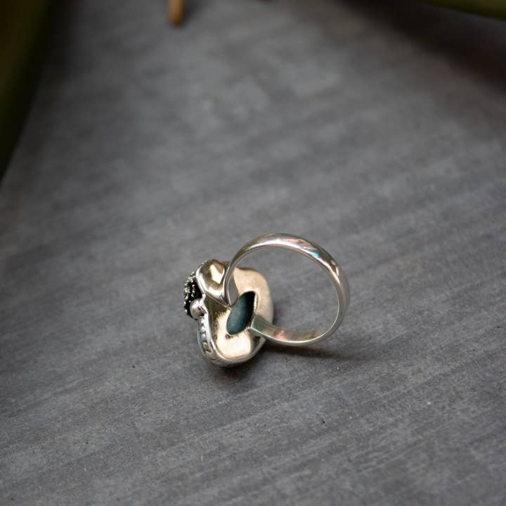 Ambra Jewels – Großhandel Cocktail-/Statement-Ring – Larimar-Ring, AR-73926