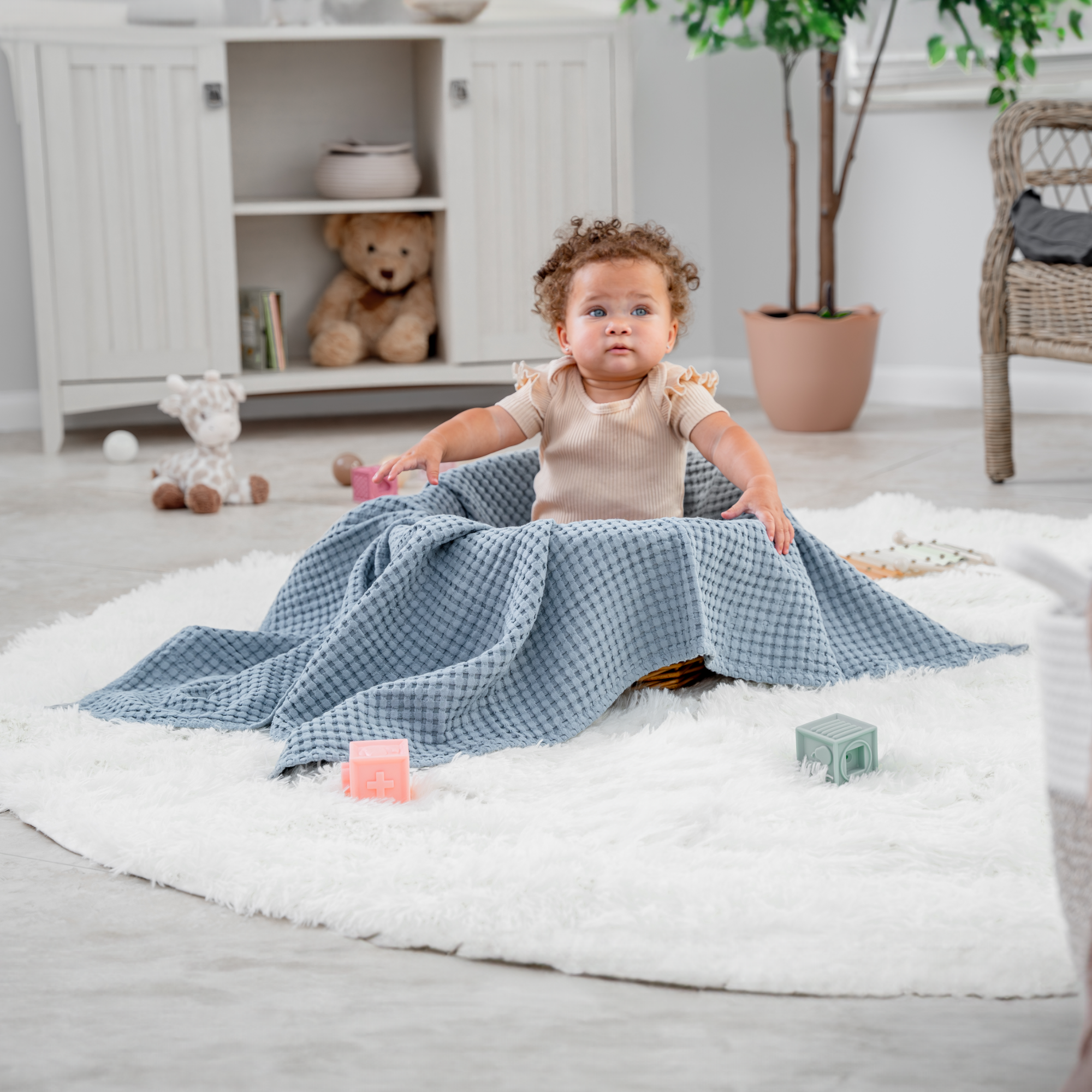 Comfy Cubs - Venta al por mayor Manta de cama - Niños y bebés - Manta de bebé de gofre, manta de arrullo de 40" x 40" de Comfy Cubs7