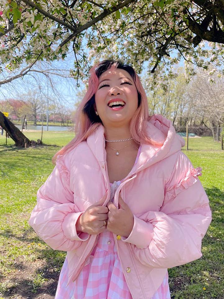 Lyserød Marshmallow Bear Puffer for engroshandel hos Miss Candyholic