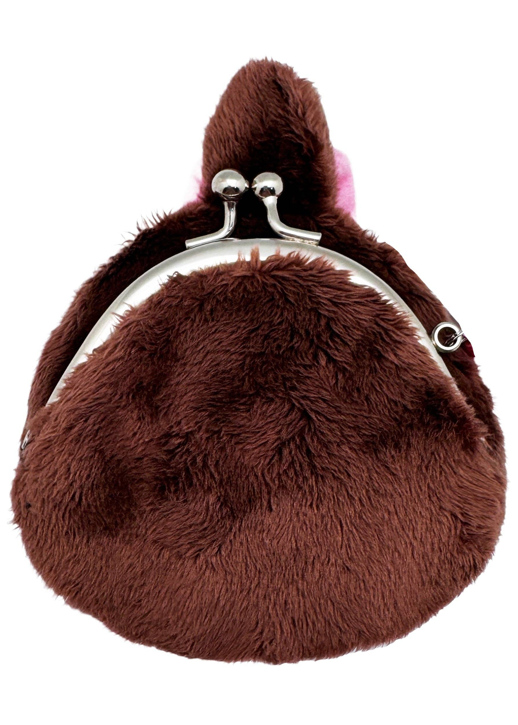 LASR - Wholesale Coin Purse - Women's - Monchhichi-Chan Face Plush Coin Bag2