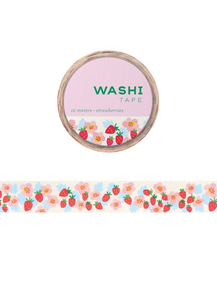 Strawberries Washi Tape for wholesale by Girl of All Work