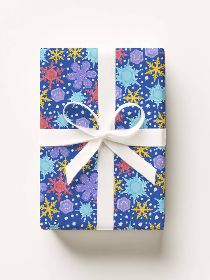 Snowflakes Gift Wrap for wholesale by La Plante Carnivore