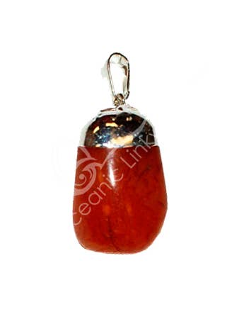 PENDANT - TUMBLED STONE CAP CARNELIAN 1.25-1.75" (PC) for wholesale by Oceanic Linkways Inc