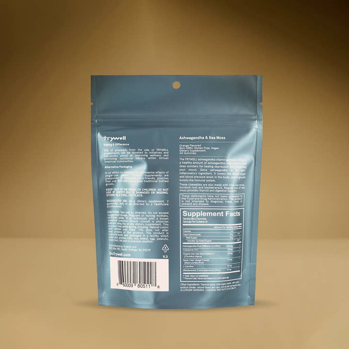 TRYWELL - Wholesale Oral Supplement/Vitamin - Ashwagandha and Sea Moss1