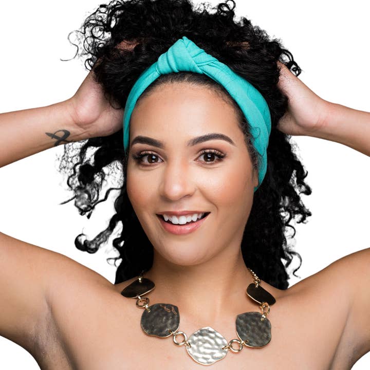Seafoam Knotted Headband for wholesale by You Go Natural