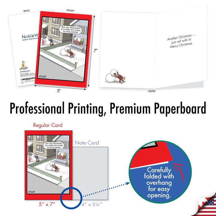 NobleWorks – postal de Natal por atacado – Caixa com 12 Cartões de Natal - Escaravelhos4