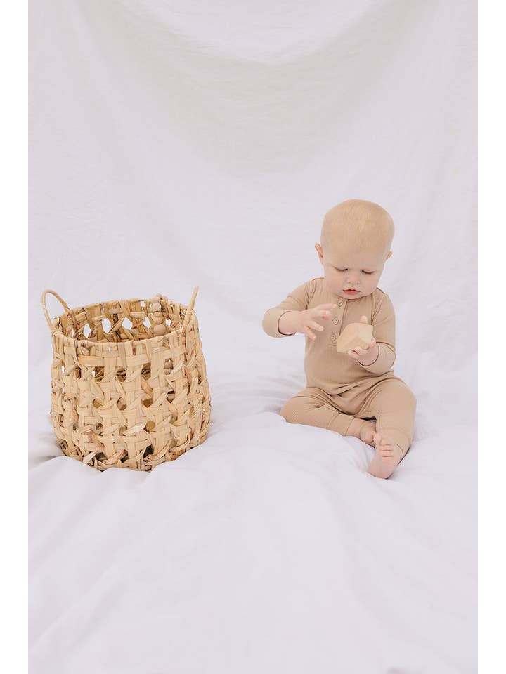 Earth Baby Outfitters - Wholesale Jumpsuit - Baby - Bamboo Ribbed Long Sleeve Henley Romper10
