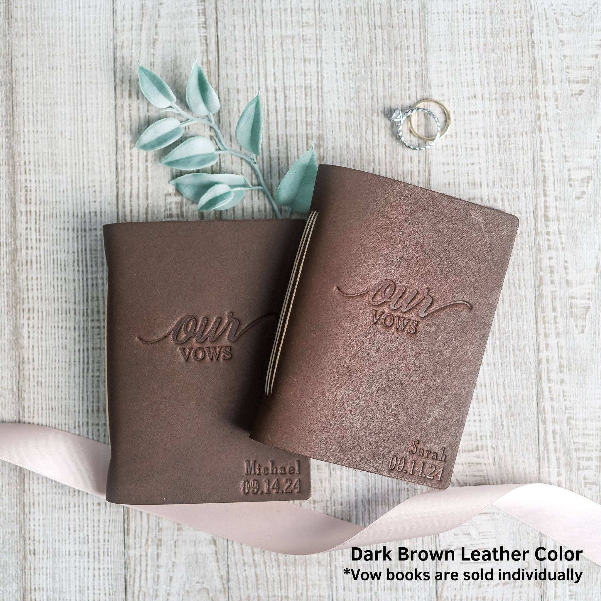 Ox & Pine - Wholesale Notebook - Our Vows Personalized Leather Wedding Vow Books with Name and/or Date9