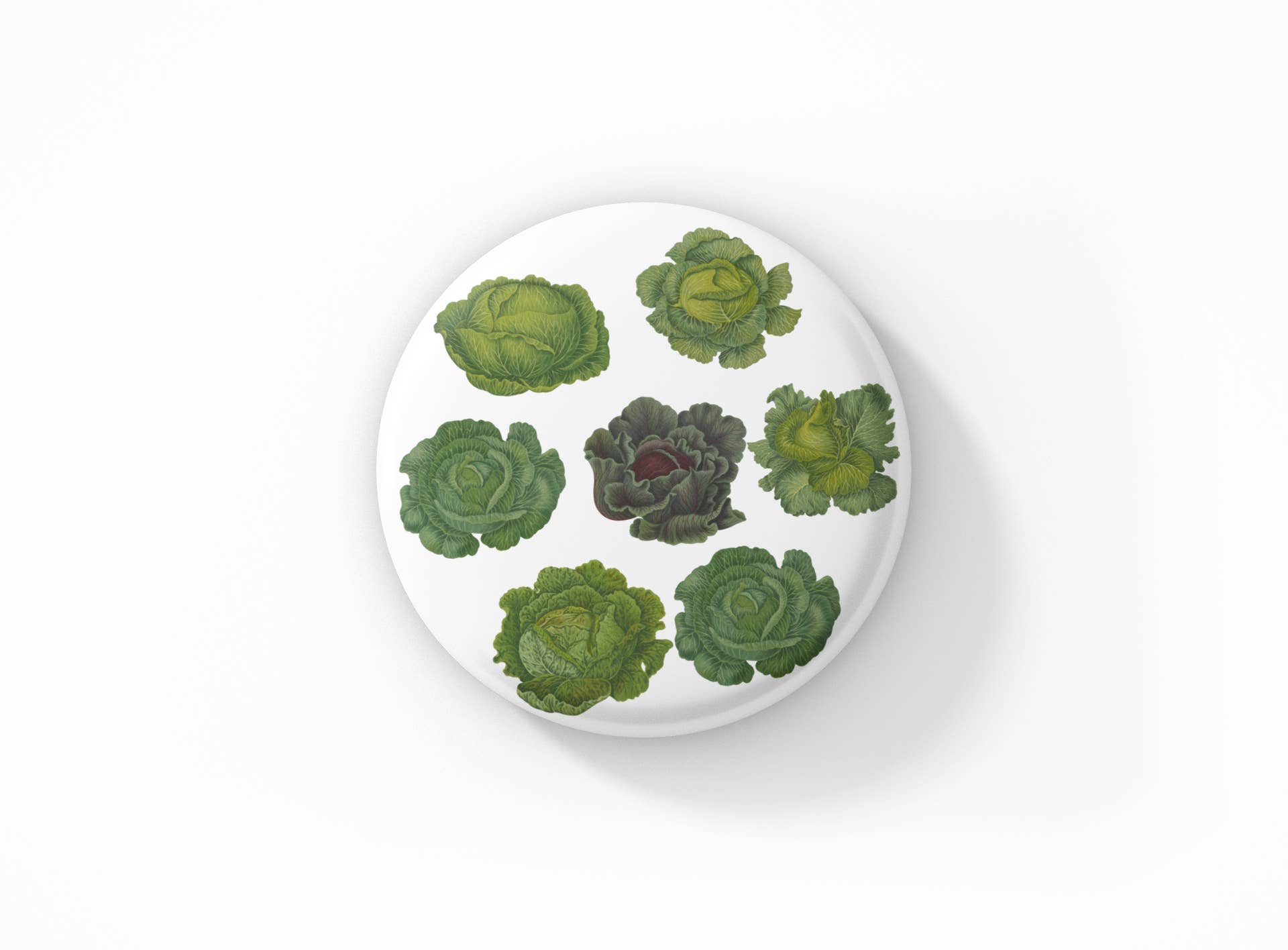 NatureCuts - Wholesale Lapel Pin/Button - Lettuce Daisy Pin, Lettuce Keychain, Lettuce Magnet
