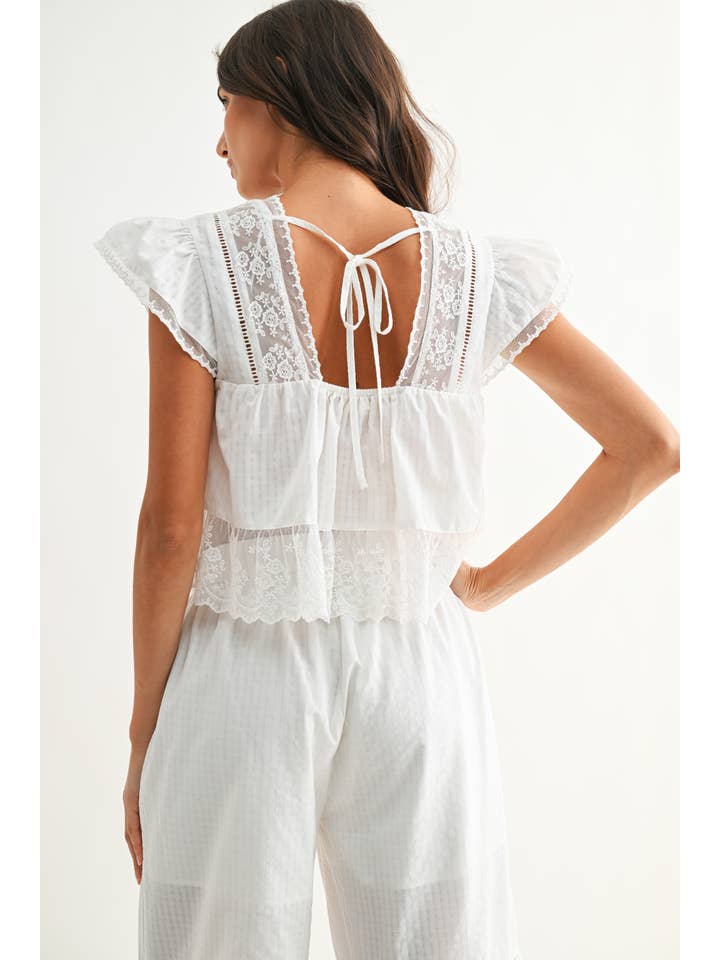 Camellia - Vente Chemisier – femme - BLOUSE À DENTELLE CST10128J17