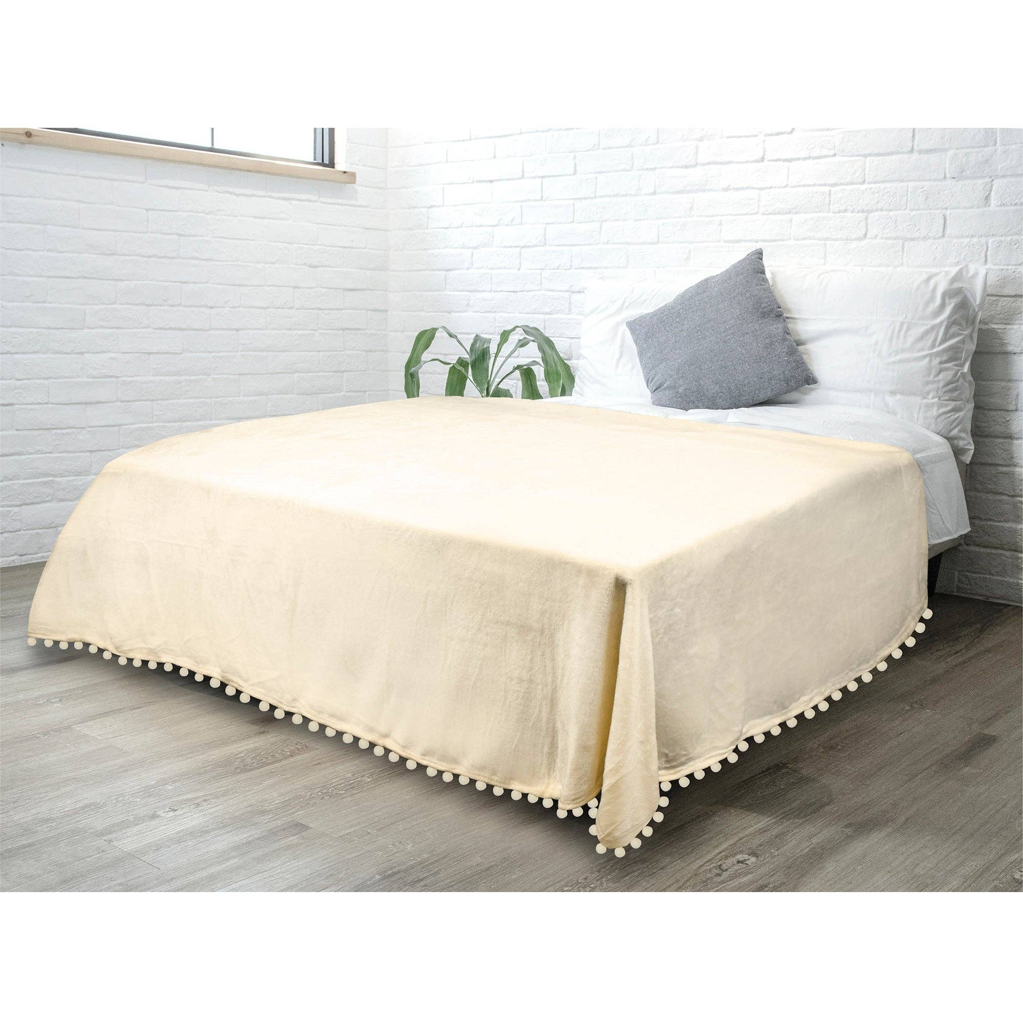 Pavilia – wholesale Prydnadsfilt – Filt med pompom-fransar13