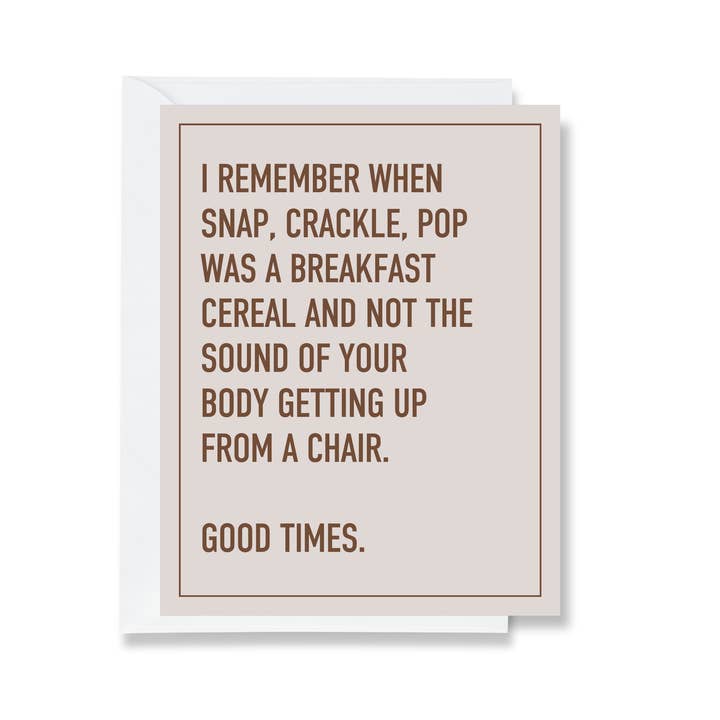 Carte de Vœux Snap, Crackle, Pop pour la vente par Ink & Attitude Stationery Company LLC