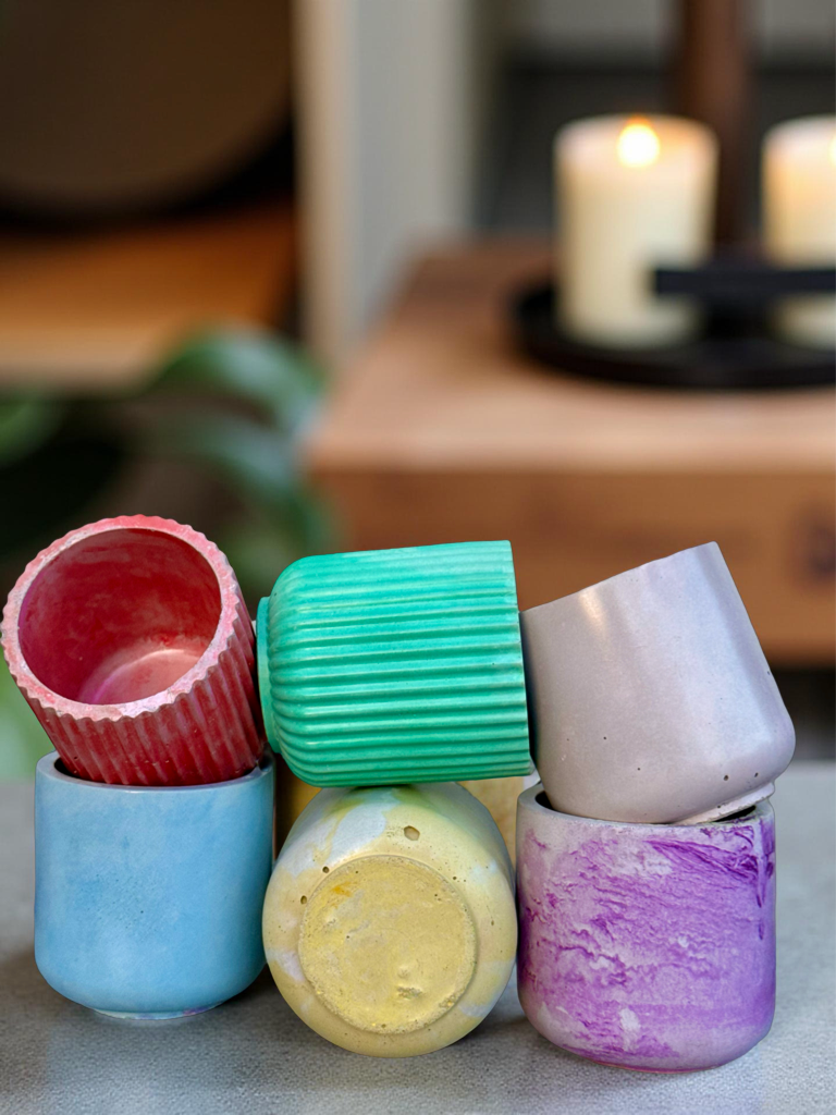 Colourfuljoy Designs - Wholesale Jar/Filled Candle - Candle empty jars/ Cement vessels/ Empty candle container 15