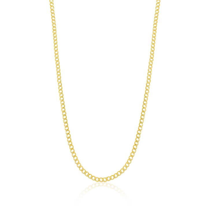 Yellow Gold Mini Curb Chain for wholesale by Meira T