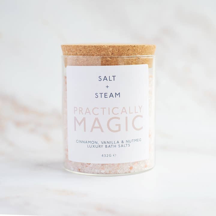 Salt + Steam - Wholesale Bath Salts - Practically Magic - Cinnamon & Vanilla Bath Salts 80g & 432g