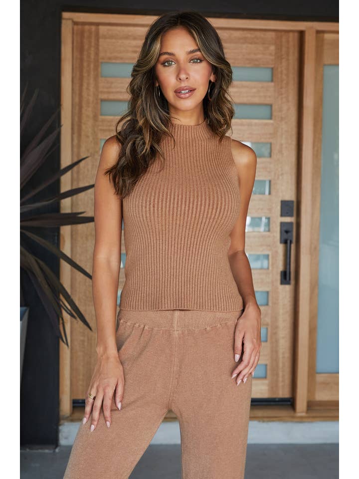 MILIO MILANO - Vente Haut en maille â femme - COQUILLE CĂTELĂE EN VISCOSE SANS MANCHES (330117/37715)