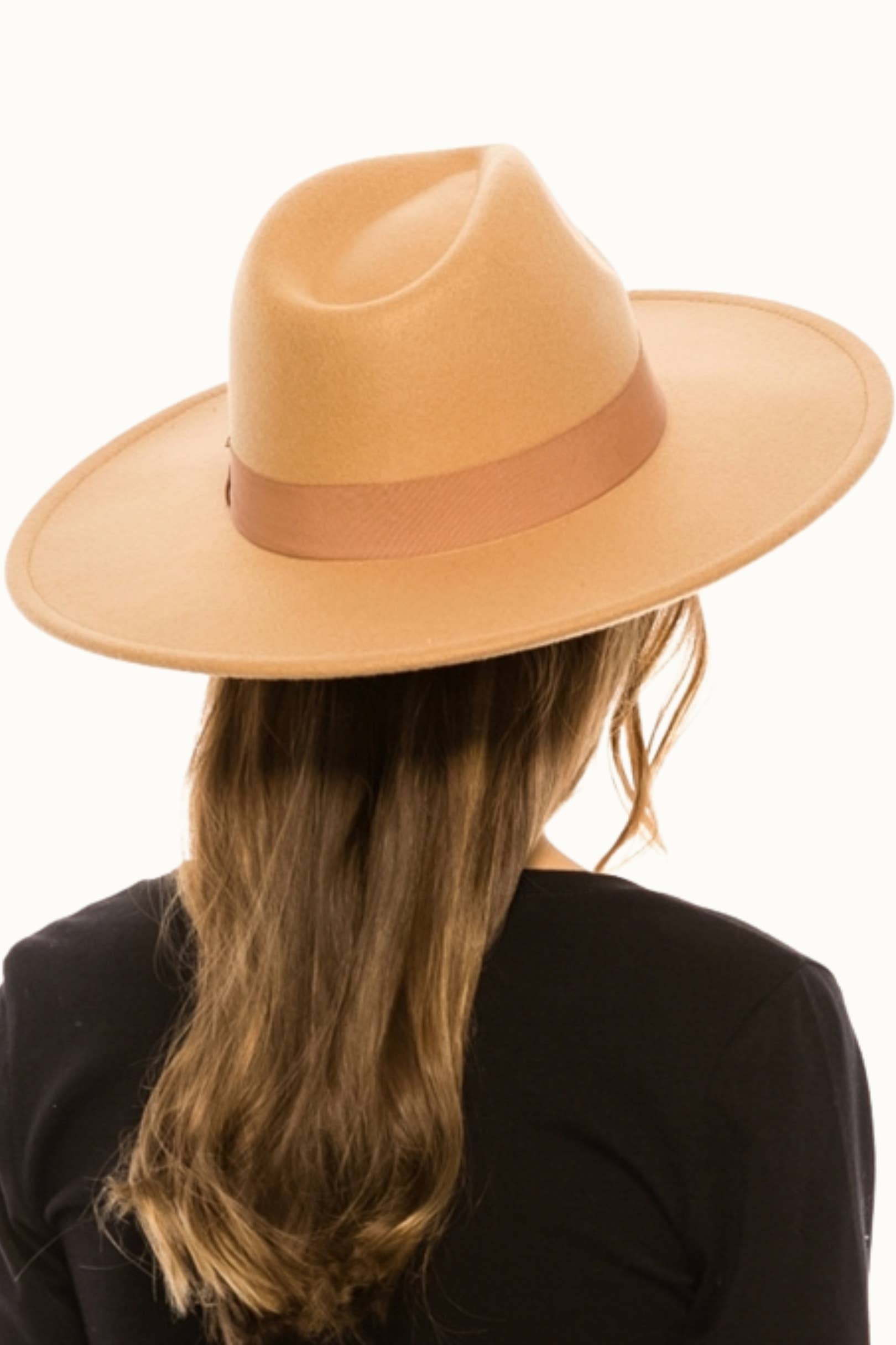 Olive & Pique - Wholesale Fedora - Women's - Structured Wide Brim Rancher in Vegan Felt, Adjustable3