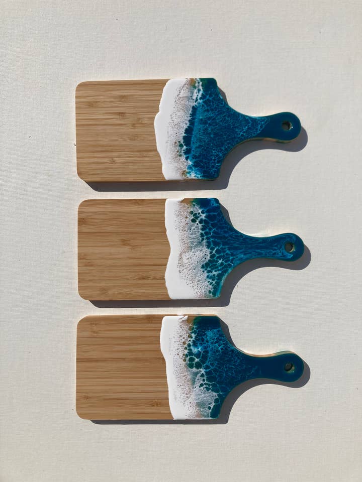 Ocean Wave small Charcuterie Board for wholesale by SeaLion Resin