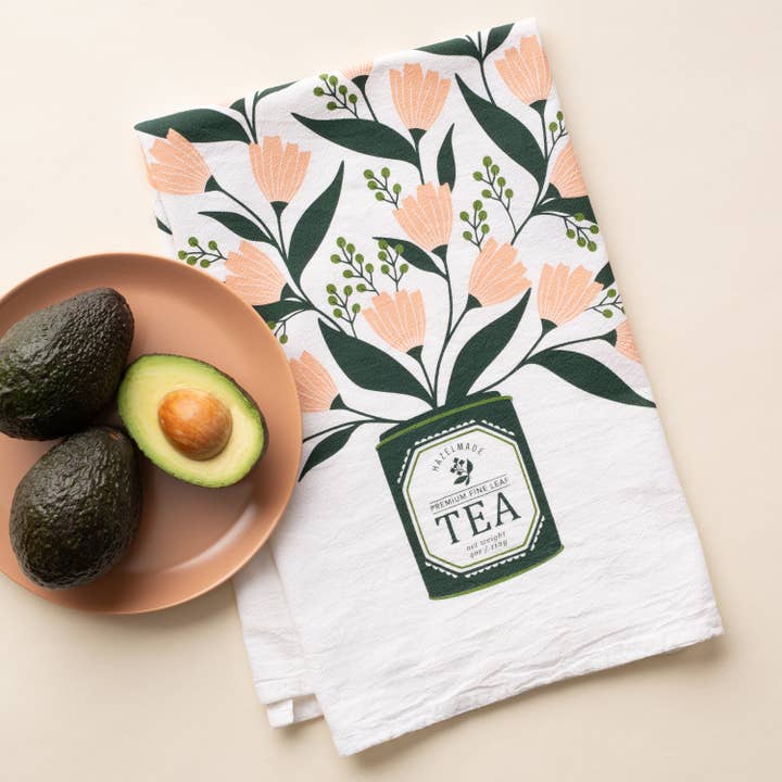 HAZELMADE® Tea Towels + Gifts - Vendita all'ingrosso Strofinacci - Asciugamano da Cucina con Fiori Rosa | Decorazione per Cucina