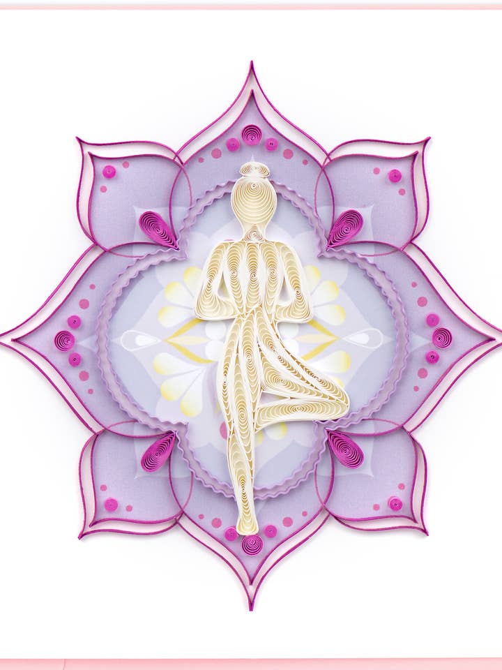 Yoga Tree Pose for wholesale by Quilling Card