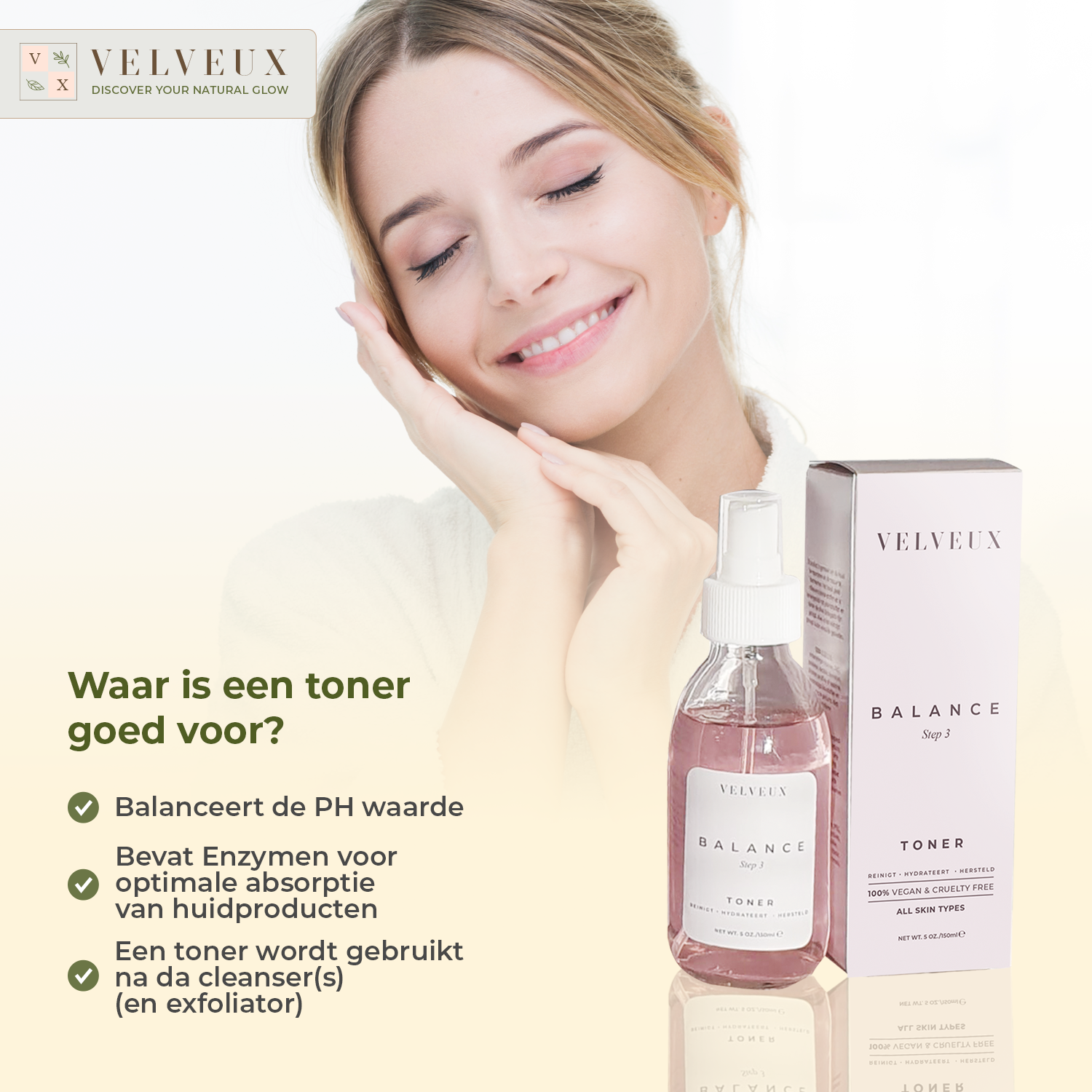 Velveux – Engroshandel Ansigtstoner – Velveux Balance Facial Toner - 150 ml, 100 % vegansk3