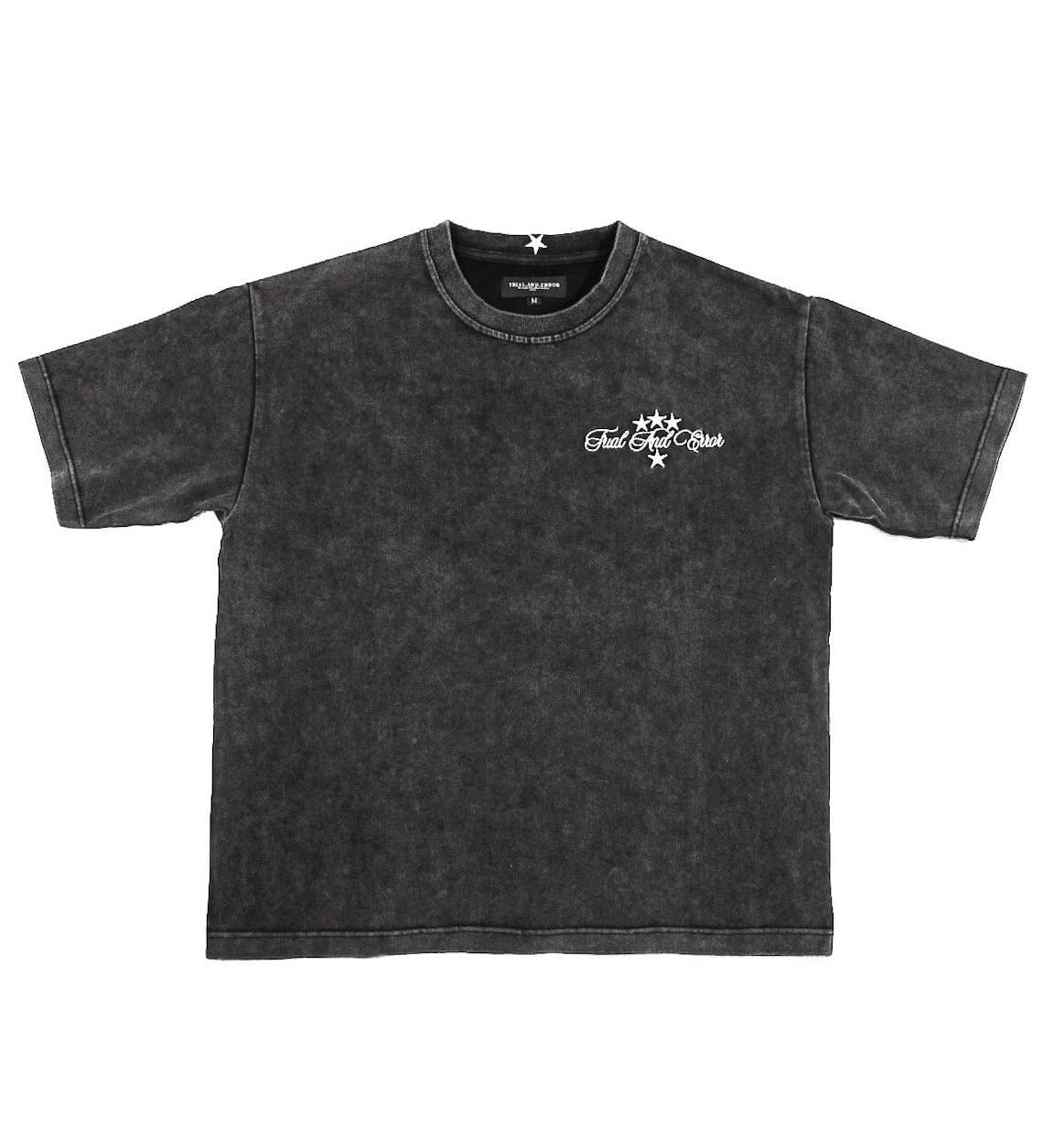 Trial And Error - Wholesale T-Shirt - Women's - Star Stream Washed Black T-Shirt6