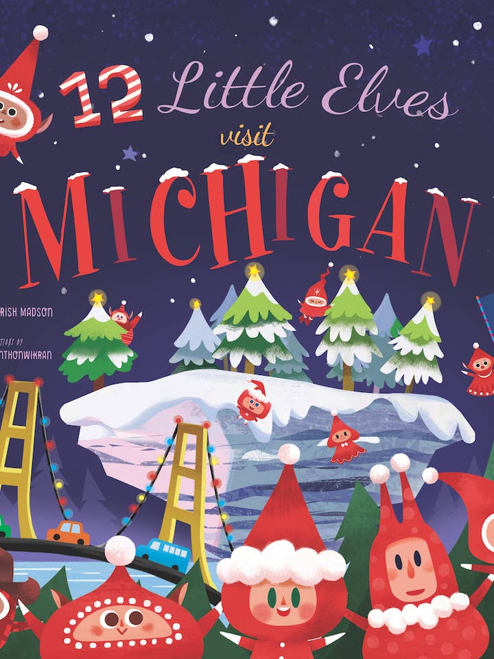 12 Little Elves Visit Michigan for wholesale by Familius, LLC