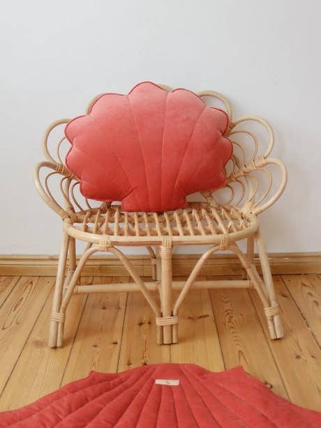 “Coral” Velvet Shell Pillow for wholesale by Moi Mili