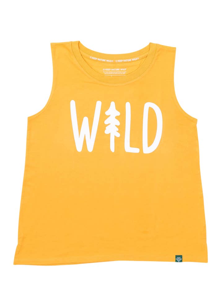 Wild Pine Women's Muscle Tank | Mustard for wholesale by Keep Nature Wild