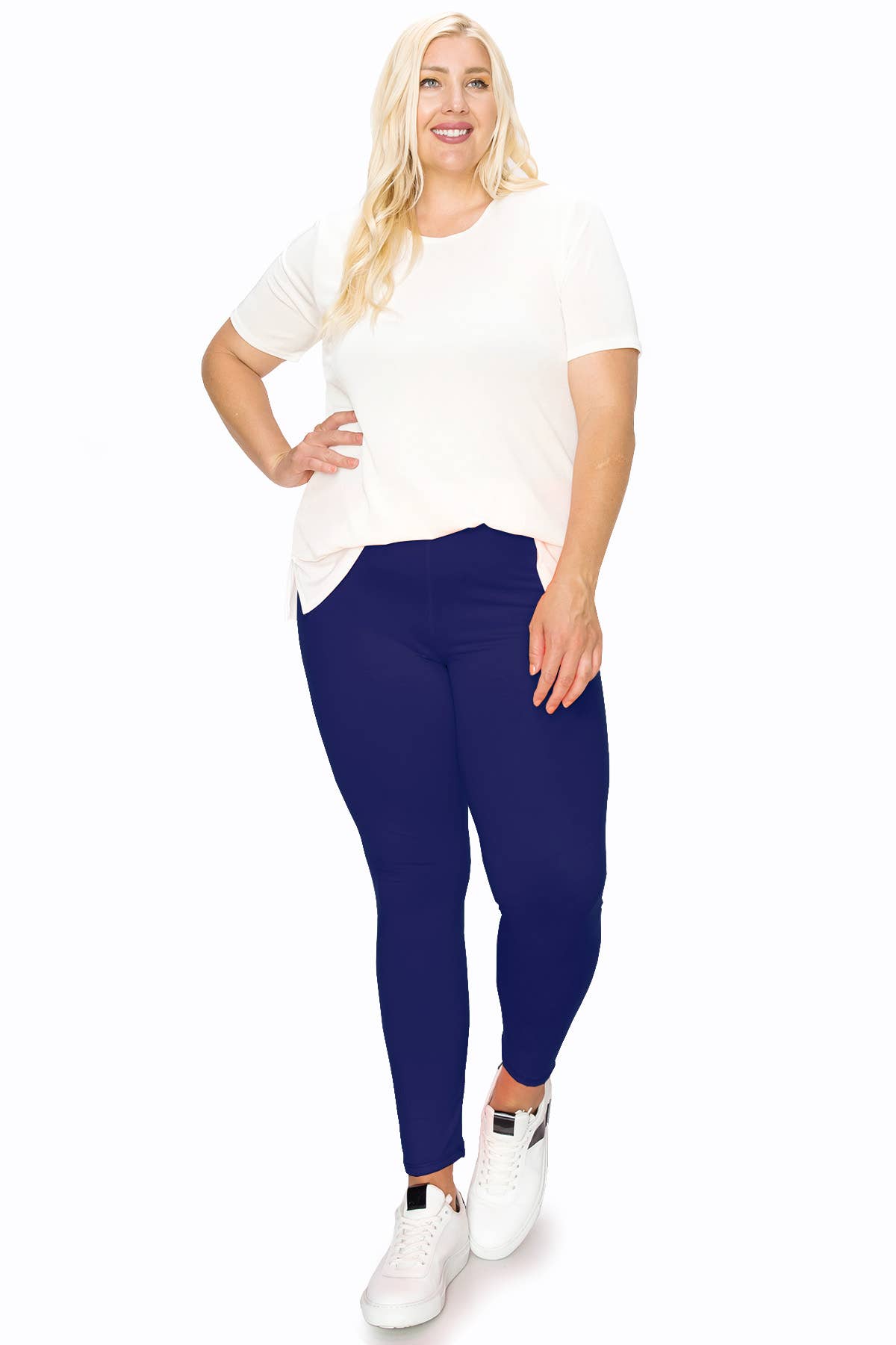 MOA COLLECTION - Wholesale Sport-/loungelegging - Dames - Plus size zwarte legging met hoge taille en elastische tailleband11