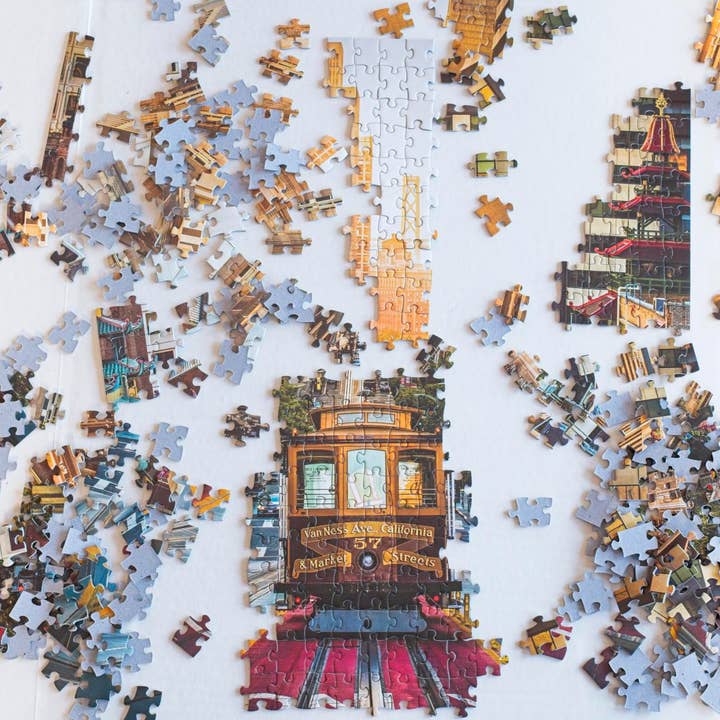 Oakland Puzzle Company - Wholesale Puzzle - Adult - California St. Cable Car 500-Piece Puzzle by Emanuel DeSousa4