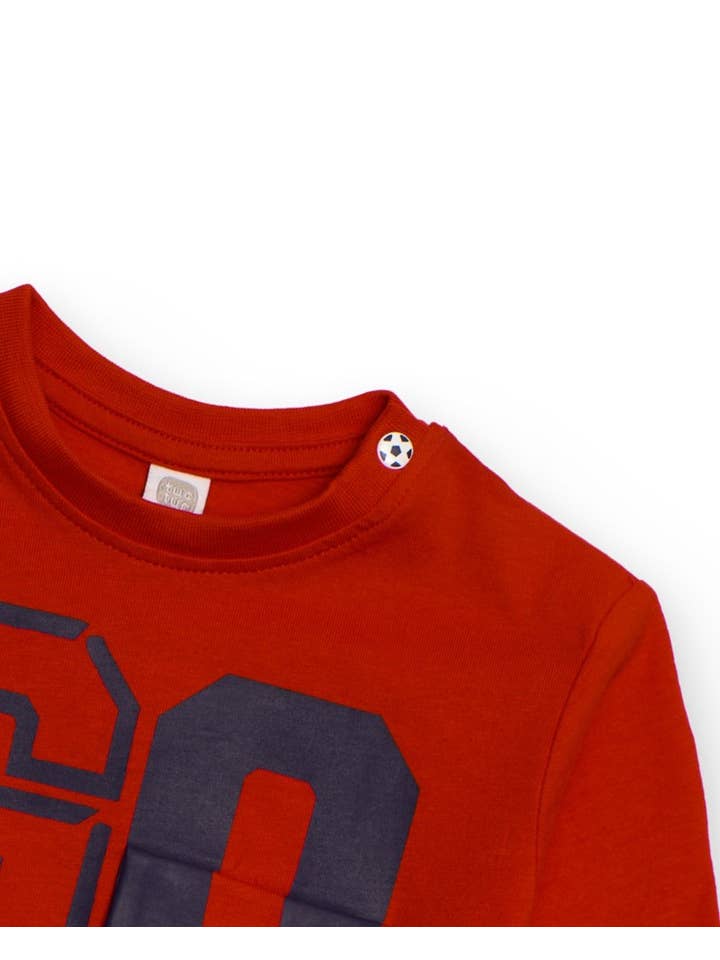 tuc tuc - Wholesale T-Shirt - Kids - Red children's sports design T-shirt with the text GO TEAM3