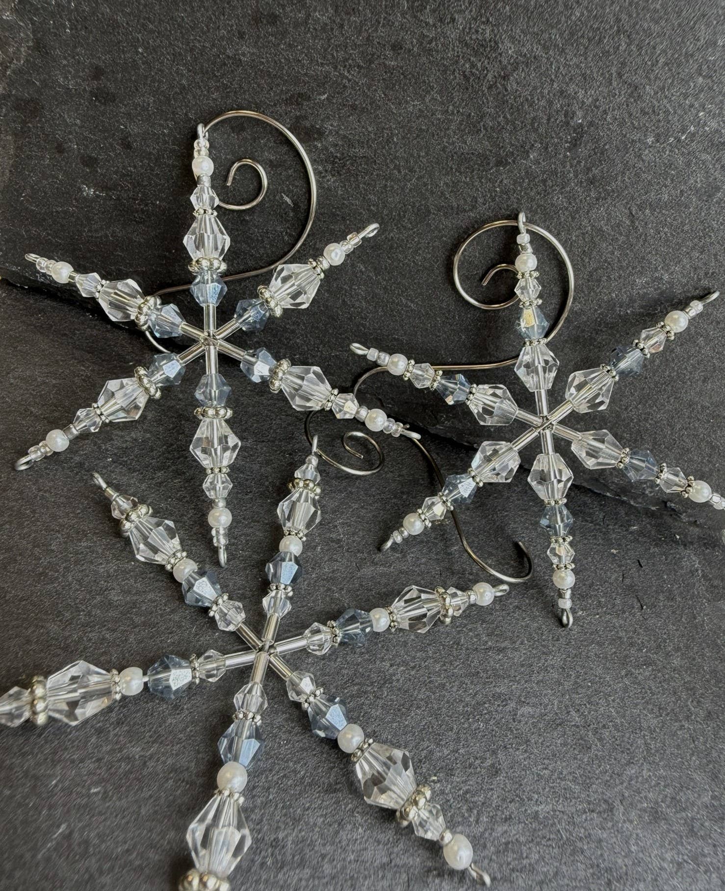 TerraSeaDesigns - Wholesale Ornament - Handmade Beaded Snowflake Ornament1