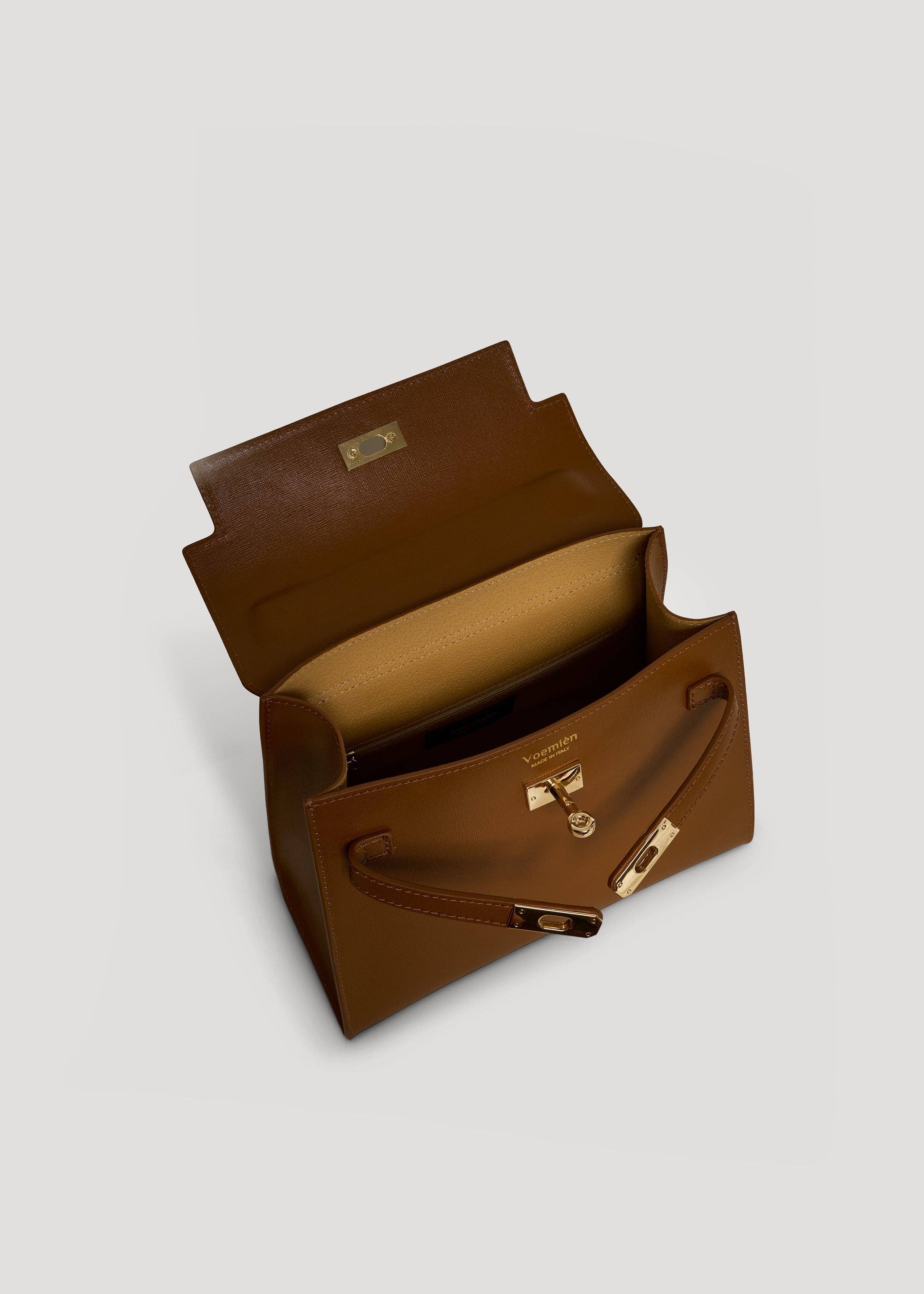 Prestige Milano - Wholesale Tote Bag - Women's - Zaira Bag in Tan Saffiano Leather5