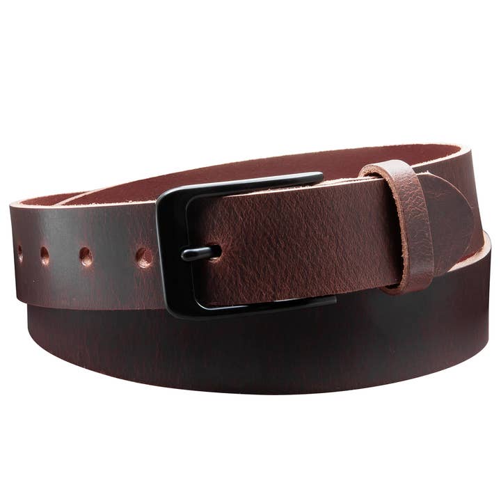 35 mm belt made in Germany Eh412-VL-dark brown for wholesale by A-Venten GmbH