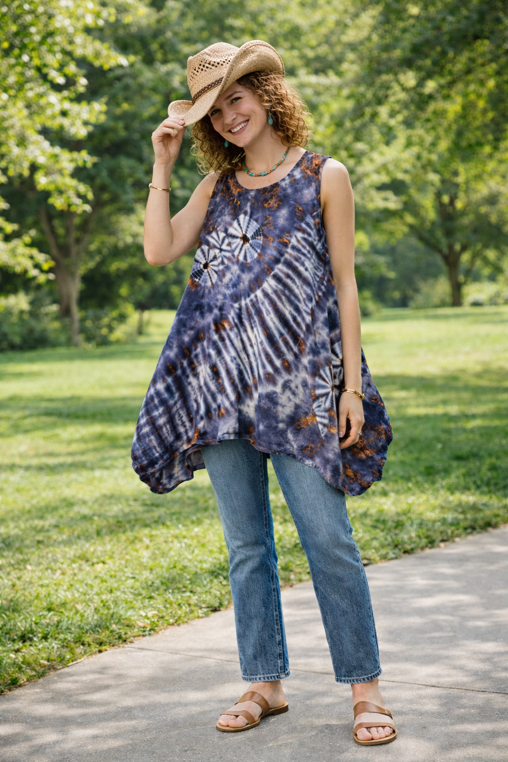 Zumi - Vendita all'ingrosso Tunica - Donna - Top in barattolo senza maniche Tie Dye5