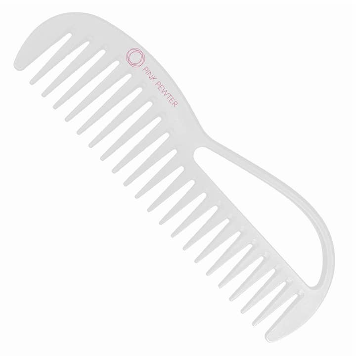 "Never Let Go" Carbon Fibre Detangling and Styling Comb #4 for wholesale by Pink Pewter