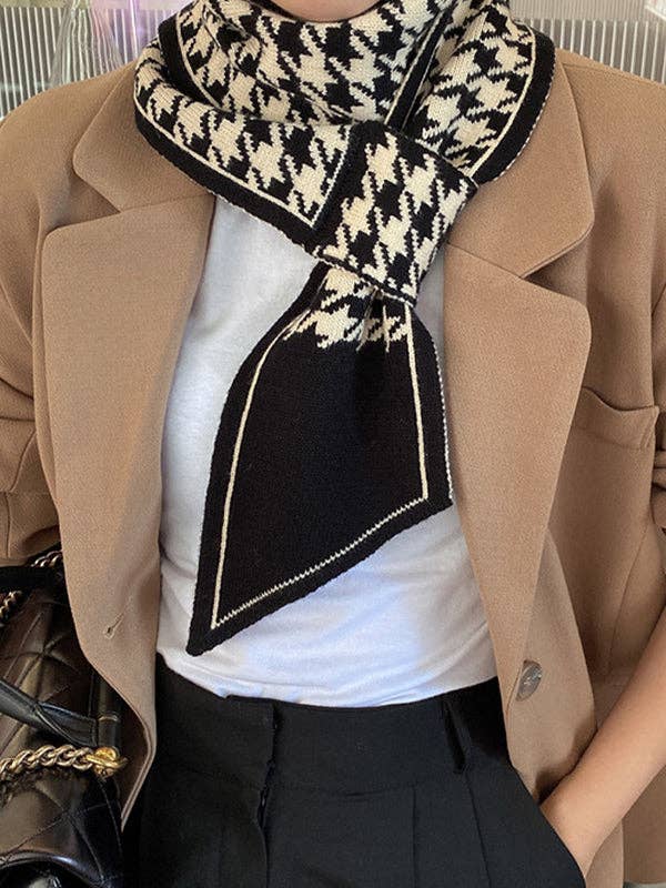 Contrast Color Keep Warm Velvet Scarf for wholesale by VividLux