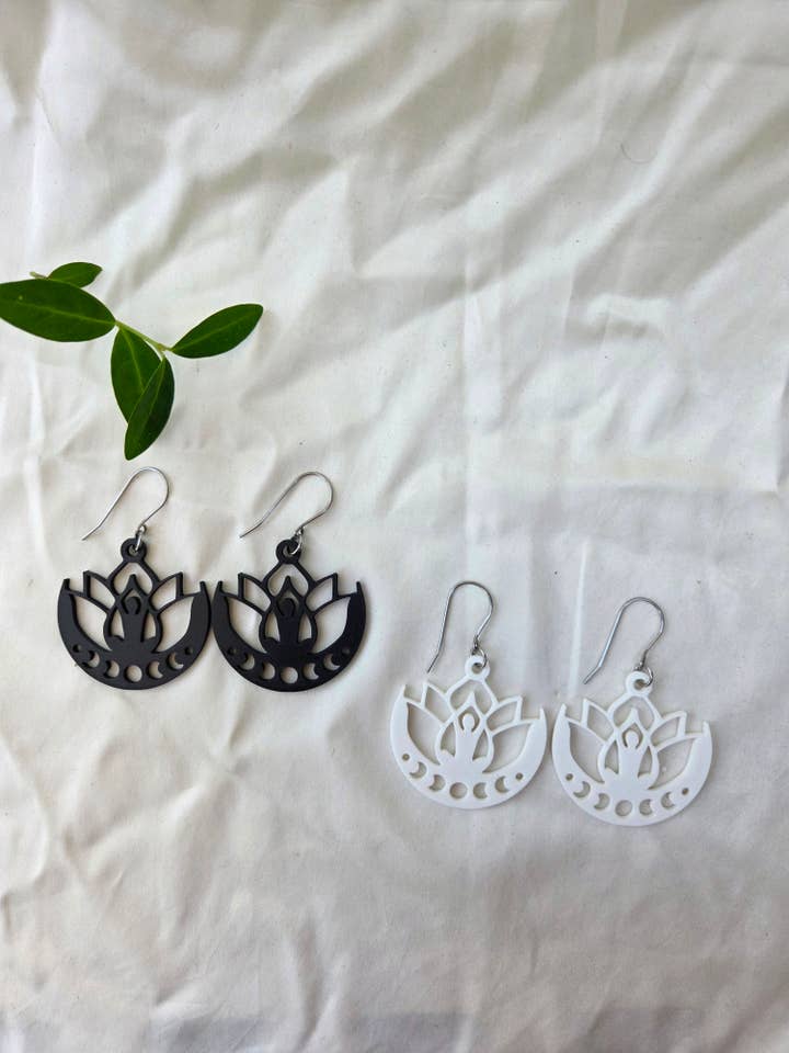Moonlit Lotus Earrings for wholesale by Let Life Fly