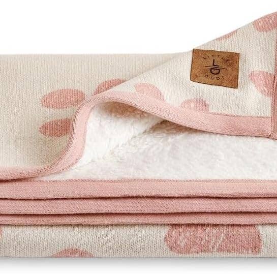Double Layer Plush Sherpa 80x100cm - Pink/Beige for wholesale by Little Dedi