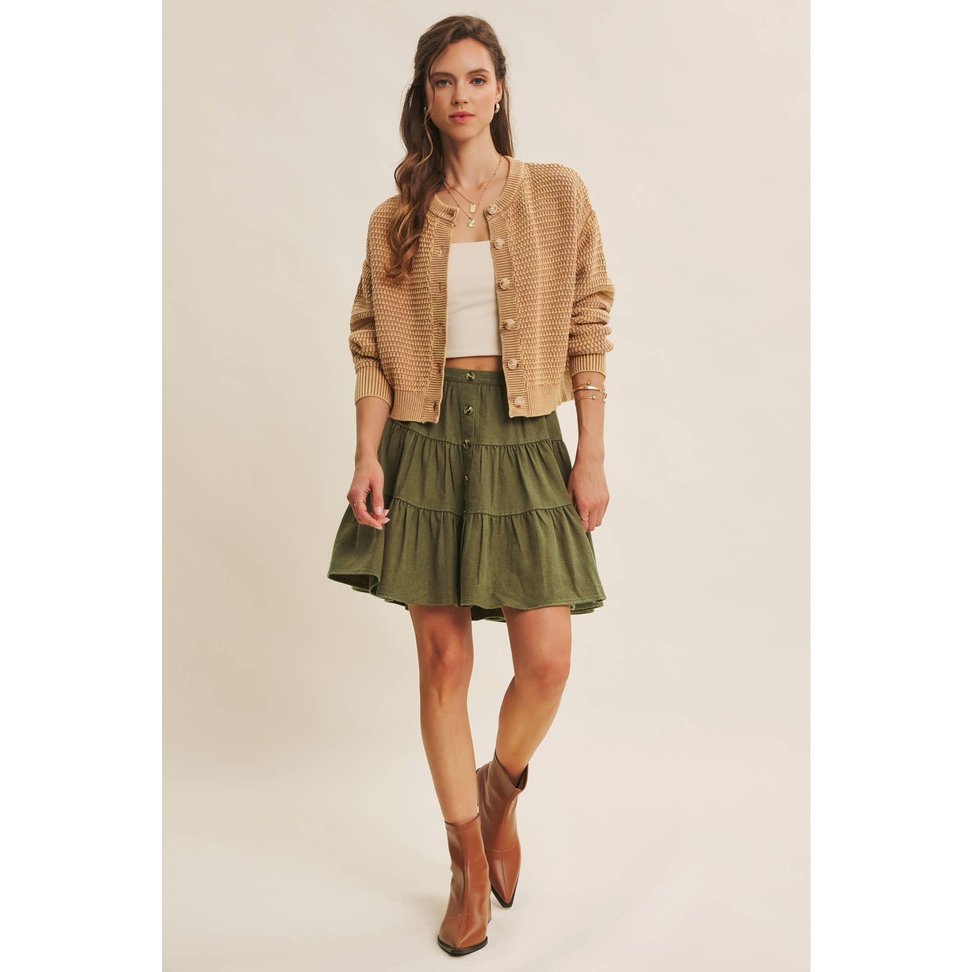 in february - Wholesale Cardigan - Women's - COZY CHIC LAYER MINERAL-WASHED CABLE KNIT SWEATER CARDIGAN35