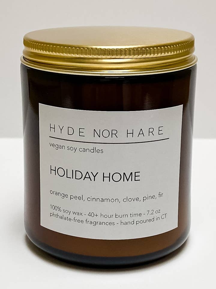 HOLIDAY HOME vegan soy candle for wholesale by HYDE NOR HARE