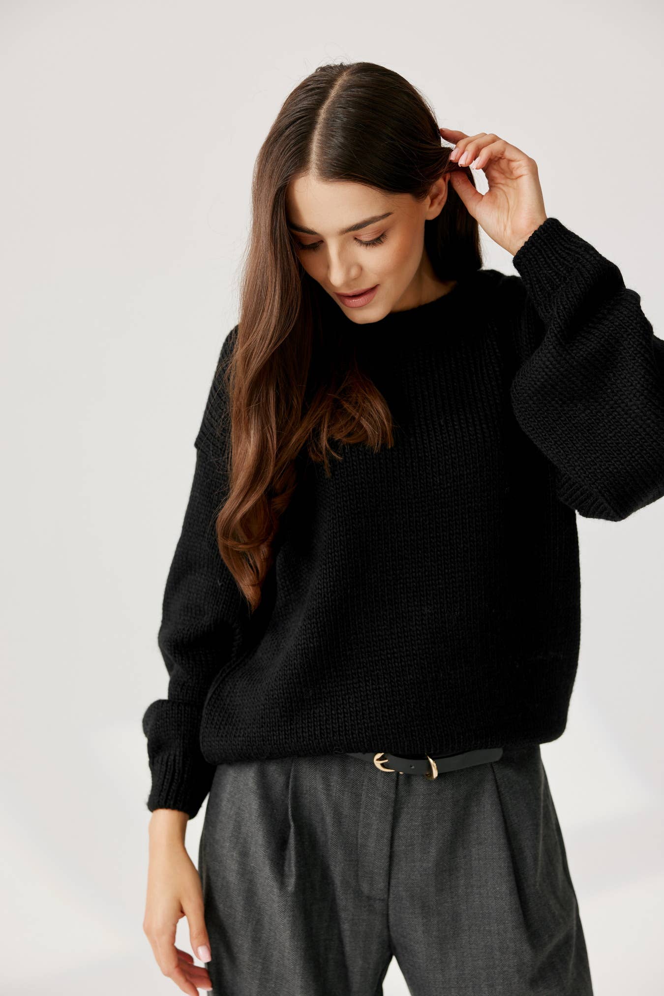 Ander – wholesale Knitted jumper – Women′s – GIGI One Size Pullover with Wool – Classic & Soft Knit8