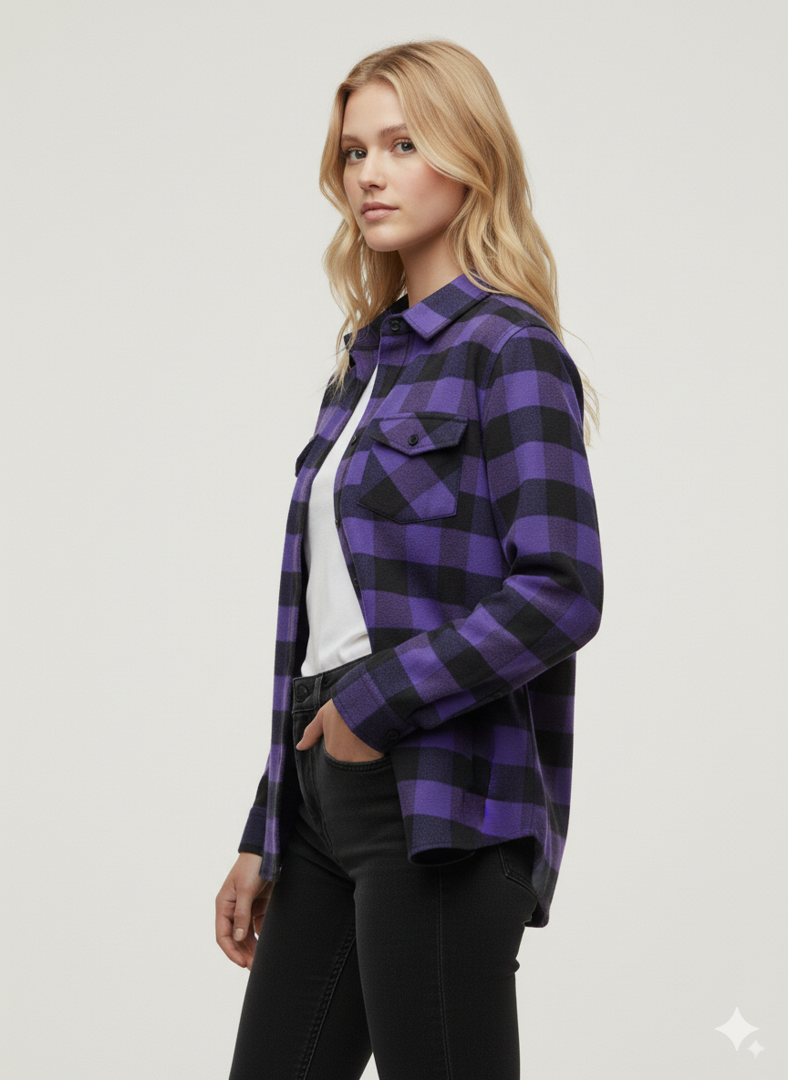Flannel Long Sleeve Buffalo Plaid Shirt  for wholesale on Faire3