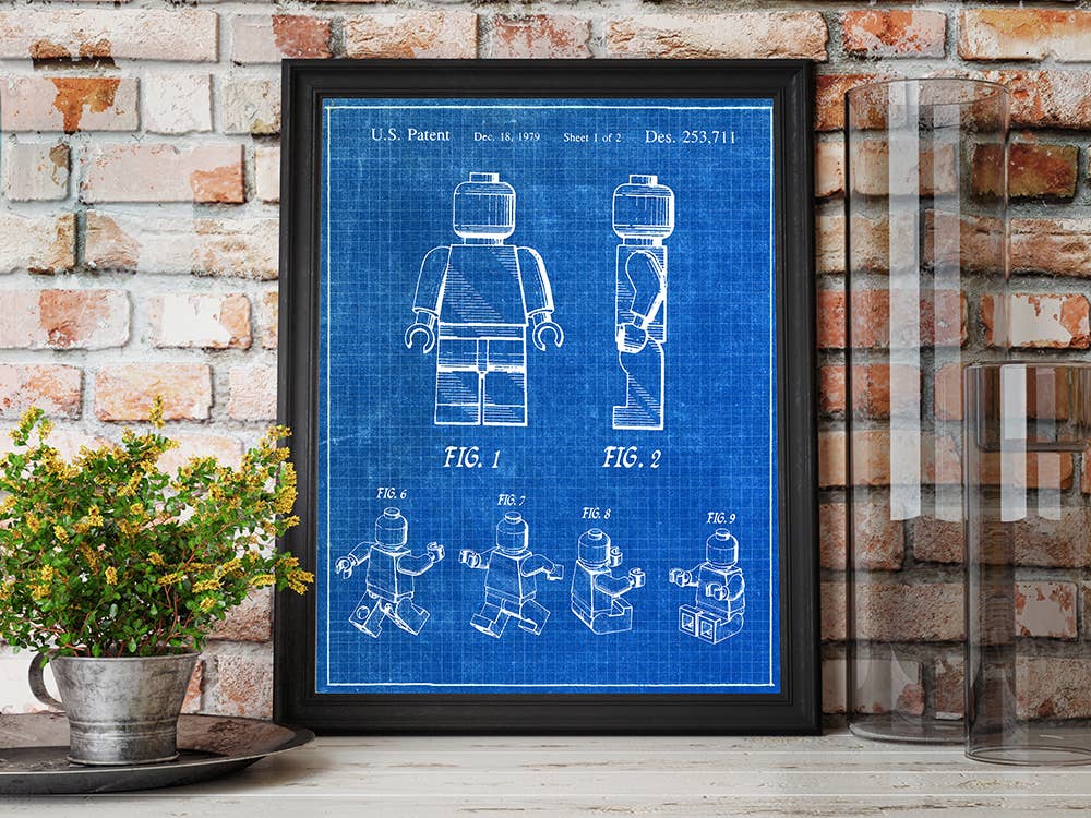 Fresh Prints of CT - Wholesale Art Print - Lego Man 1979 Patent Art Print  - Toys and Games3