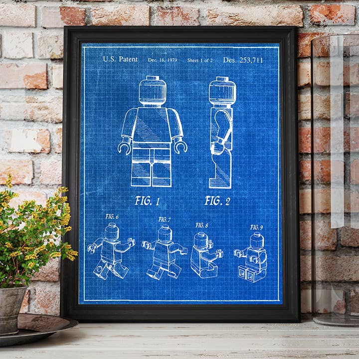 Fresh Prints of CT - Wholesale Art Print - Lego Man 1979 Patent Art Print - Toys and Games3