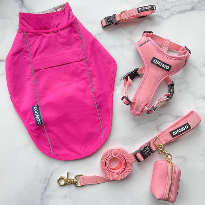 DJANGO - Wholesale Pet Raincoat - Dog - City Slicker Dog Jacket & Raincoat - Cerise Pink8