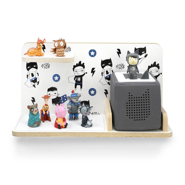 Estantería de madera adecuada para The Toniebox, pequeña, con forma de estrella para venta al por mayor de stadtecken